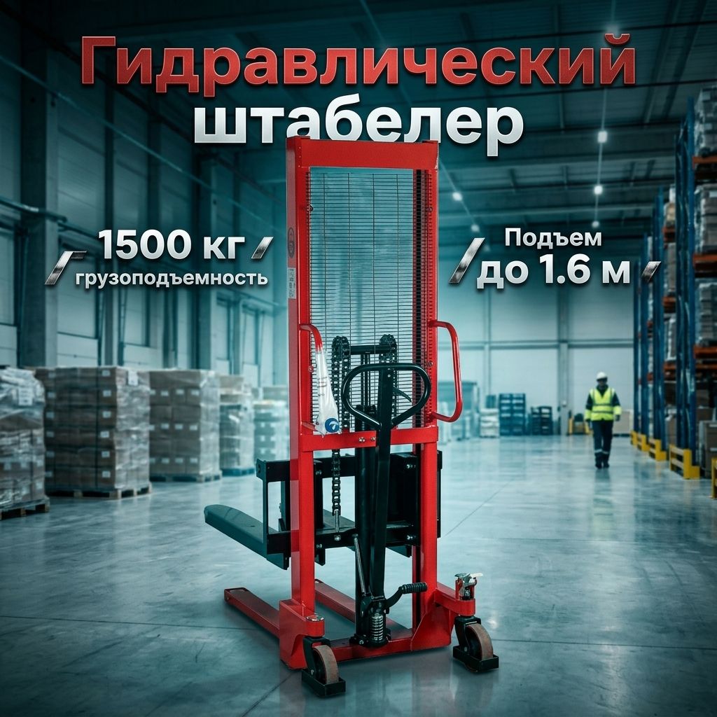 Штабелер гидравлический 1.5 т 1.6 м TOR CTY-E Штабелер гидравлический 1.5 т 1.6 м TOR CTY-E