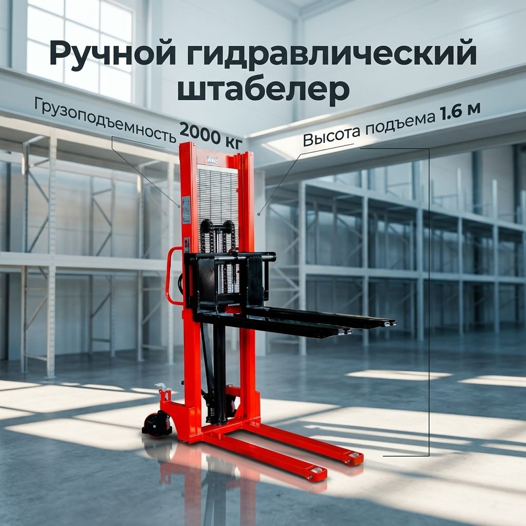 Штабелер гидравлический 2.0 т 1.6 м TOR CTY-E